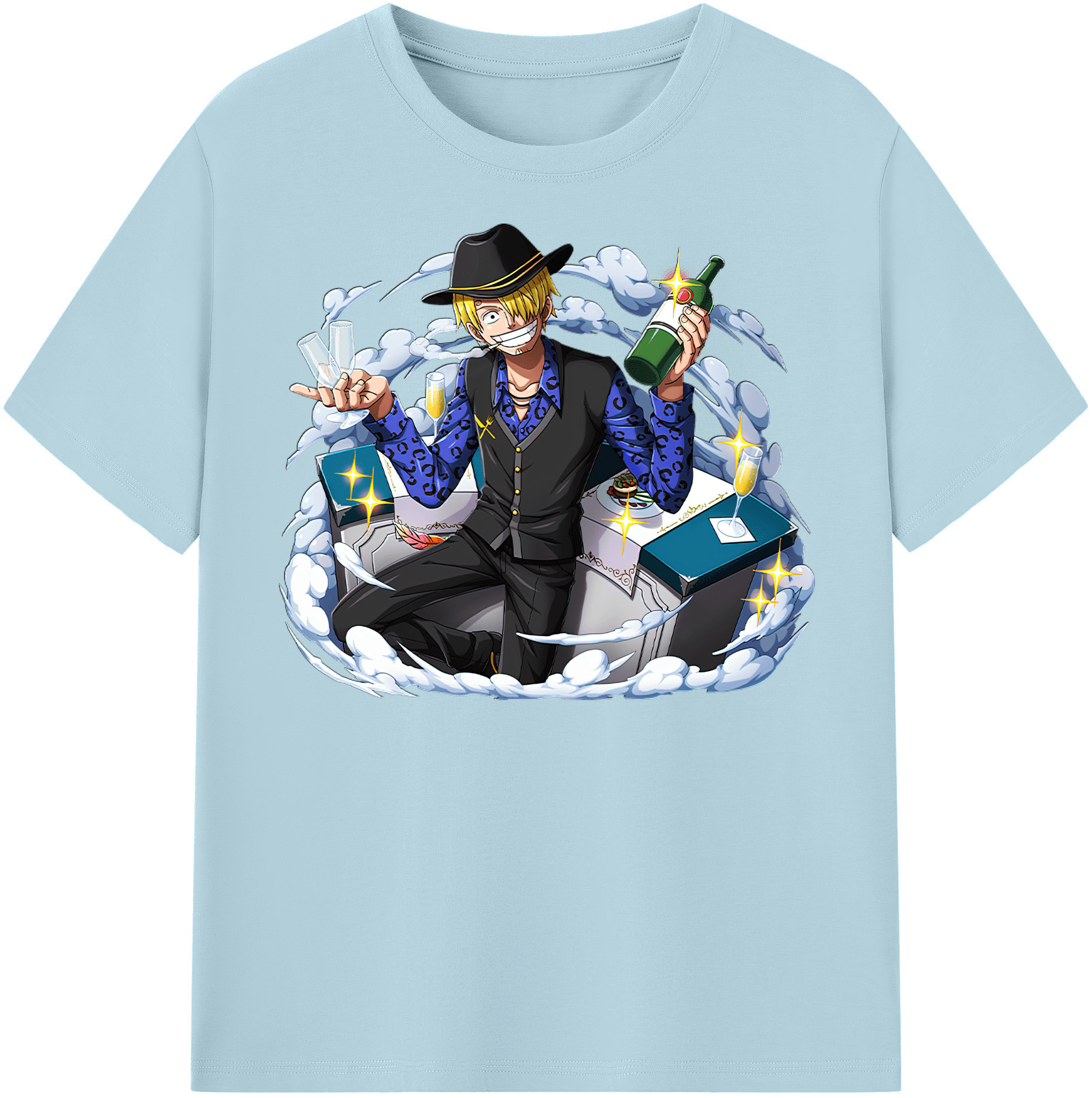 ワンピース サンジ ONE PIECE Sanji 綿100％半袖Tシャツ（フロントプリント）